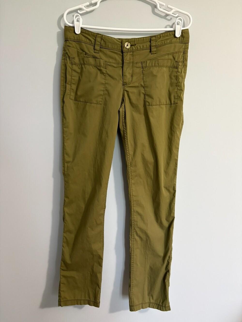 Horny Toad Joyride Pants Womens Sz 6 Slingshot Twill Organic Cotton Olive Green